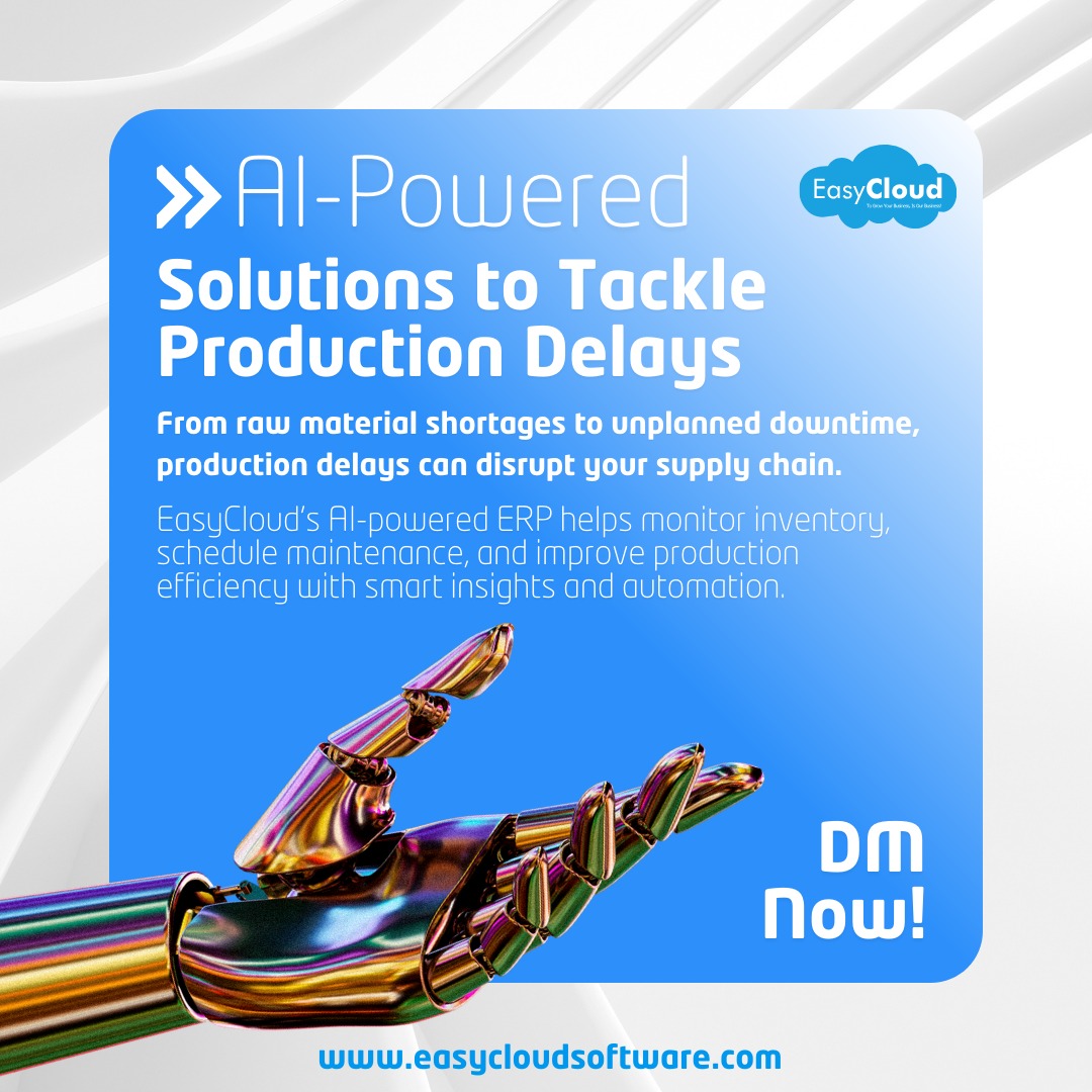 Easycloud_info's tweet photo. Inventory issues? Production delays? Downtime killing output?
EasyCloud AI ERP helps you stay ahead with:
✅ Smart stock alerts
✅ Auto reordering
✅ Real-time planning
From raw material to finished goods—run lean, run fast.
#ERP #EasyCloud #ERPNext #Frappe #ProductionManagement https://t.co/LsPXBv8y4F