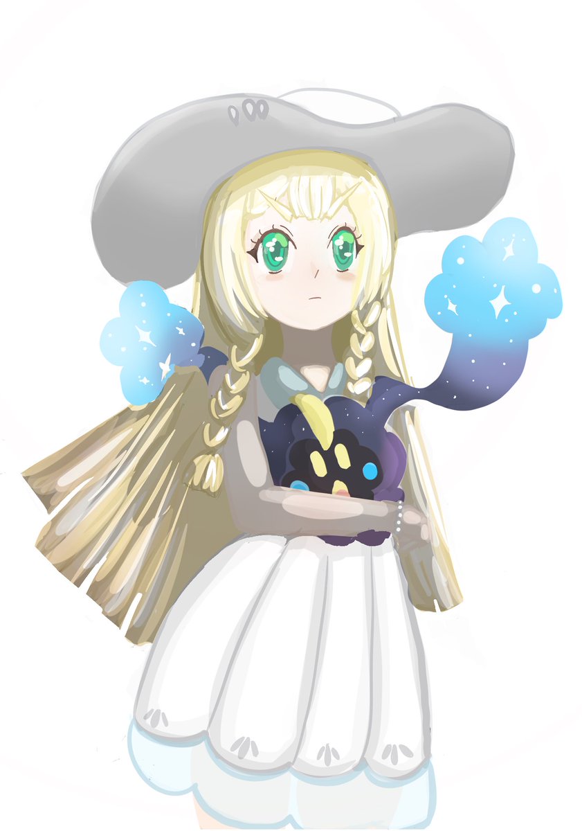 -Lillie &amp; Cosmog

Art made in Procreate

#pokemonfanart #lillie #sunandmoon #Cosmog #pokemon #digitalart #anime
