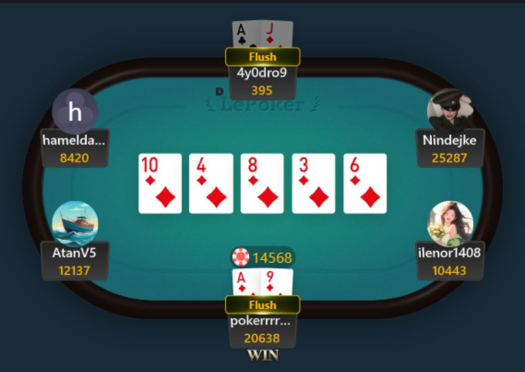 Gin_ing9's tweet photo. Flop the nuts and check to let them get there… and everyone did get there with flush 😆
But it is not a chop, I have the straight flush blocker
Pot should have been smaller but got check raised on the turn 😆
#nicehandbro @LePokerGame https://t.co/GFGEmGYPYD