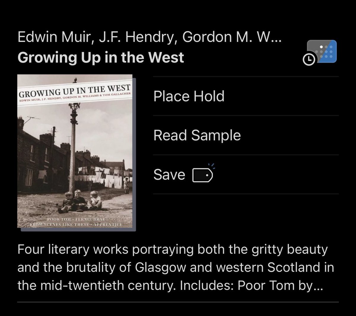 Great list from <a href="/GlasgowLib/">Glasgow Libraries</a> 
📖 As Glasgow celebrates its 850th birthday, get lost in the stories set right here in our city. We’ve curated 254 fiction titles, all set in or inspired by Glasgow and arranged A to Z by author for easy browsing. 
libbyapp.com/library/glasgo…
#Glasgow850