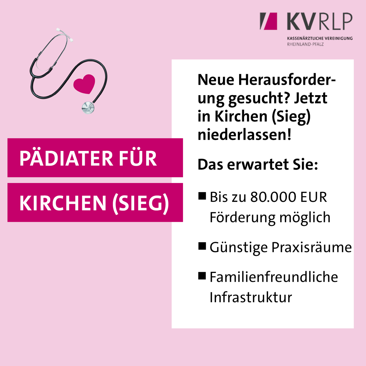 Pädiater im Westerwald gesucht! 👶🏞️In Kirchen (Sieg) wird dringend ein #Kinderarzt gesucht – mit bis zu 80.000 € Förderung, guter Infrastruktur &amp; starkem Netzwerk. Jetzt Versorgung sichern &amp; durchstarten! 👉 Mehr Infos: kv-rlp.de/nachricht/verb…
