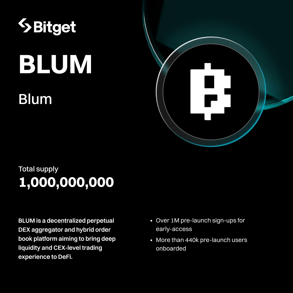 bitget's tweet photo. $BLUM @blumcrypto trading is now LIVE on #BitgetSpot.

🚀 Trade now: https://t.co/oumw9ENvUi

Find out more about Blum (BLUM) ⤵️ https://t.co/6cU4fJKsPq