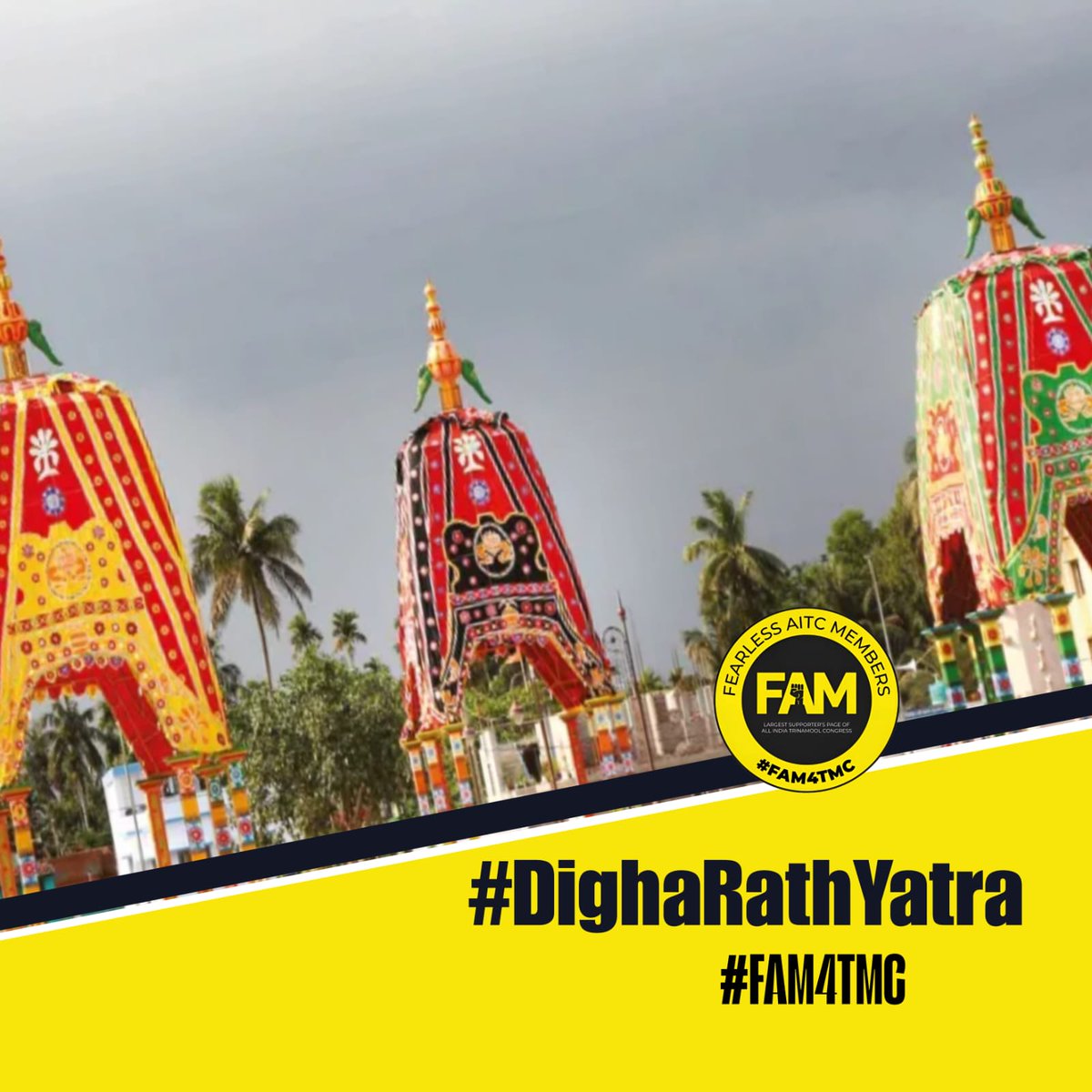 MosiburStar's tweet photo. Over 2 lakh devotees, one sacred rope, and a sea of love at Digha Jagannath Dham—what a sight! #DighaRathYatra
#FAM4TMC https://t.co/pawvgvyl1G