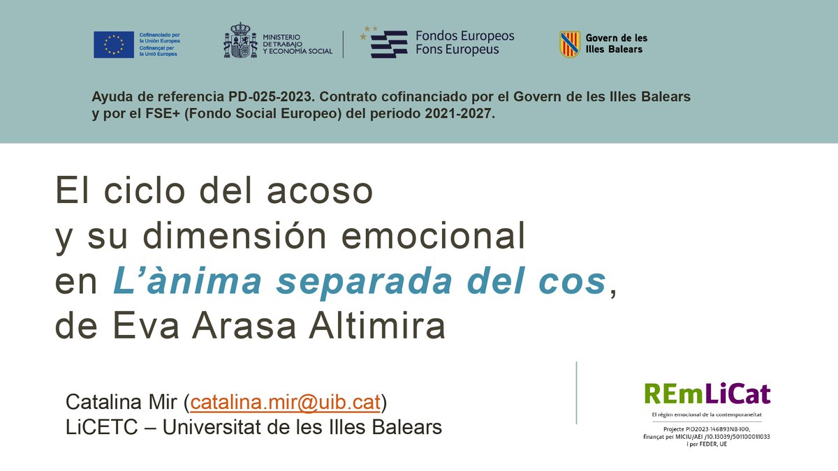 Catalina Mir (@cati_mir) on Twitter photo Tot a punt per al seminari anual de novel·la policíaca de la Universidad de Málaga (<a href="/InfoUMA/">Universidad de Málaga</a>). Enguany hi parlaré de la ràbia i el (possible) perdó després de la violència, emocions que elabora «L'ànima separada de cos», d’<a href="/EvaArasa/">Eva Arasa Altimira</a>. <a href="/MedusaEditora/">Medusa Editora CAT</a>
Amb el suport d'#IBFonsEu. Tot a punt per al seminari anual de novel·la policíaca de la Universidad de Málaga (<a href="/InfoUMA/">Universidad de Málaga</a>). Enguany hi parlaré de la ràbia i el (possible) perdó després de la violència, emocions que elabora «L'ànima separada de cos», d’<a href="/EvaArasa/">Eva Arasa Altimira</a>. <a href="/MedusaEditora/">Medusa Editora CAT</a>
Amb el suport d'#IBFonsEu.
