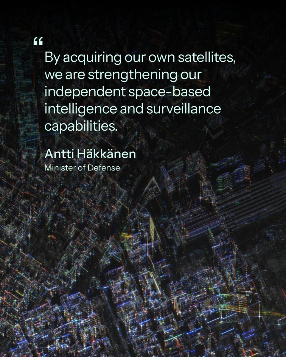 ICEYE and the Finnish Ministry of Defense (<a href="/DefenceFinland/">Puolustusministeriö</a>) have signed a Letter of Intent that enables the Finnish Defense Forces to acquire ICEYE SAR satellites. 

Learn more: hubs.li/Q03t-JdY0