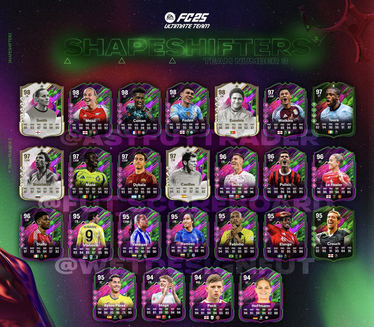 OFFICIAL Shapeshifters Team 3! 🧩

We offer the BEST #FC25 services! ✅

Our professionals will play your weekend league games to get you the best results possible with a 100% success rate! 🎮

Direct message us to book now! 📲