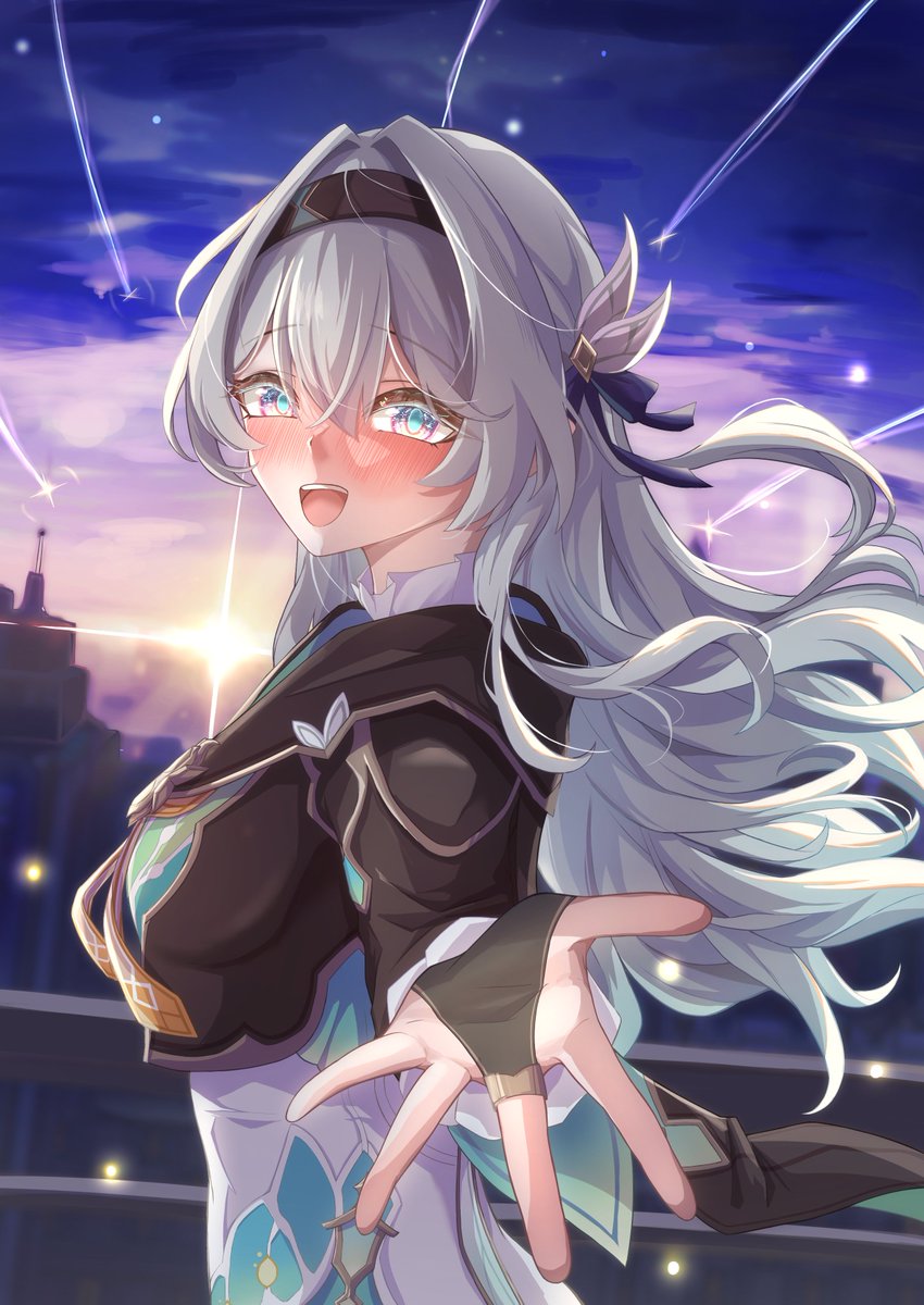 hibachaaa's tweet image. 次に会えるのが…流れ星の降るきれいな夜だといいな。
#崩壊スターレイル #ホタル #Firefly