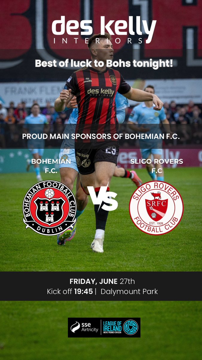 Good luck to the lads tonight ❤️🖤#bfcdublin
