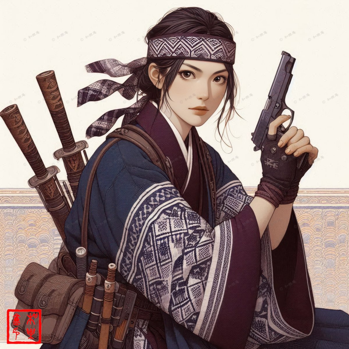 UraWaRakuAnn's tweet image. tealth and silk combined. 
This ninja geisha embodies the hidden warrior tradition within Japanese feminine grace. 

#NinjaArt #JapaneseArt #StealthBeauty #DigitalArt #HiddenWarrior #CulturalSecrets #AIArt #ShadowArt #TraditionalStealth