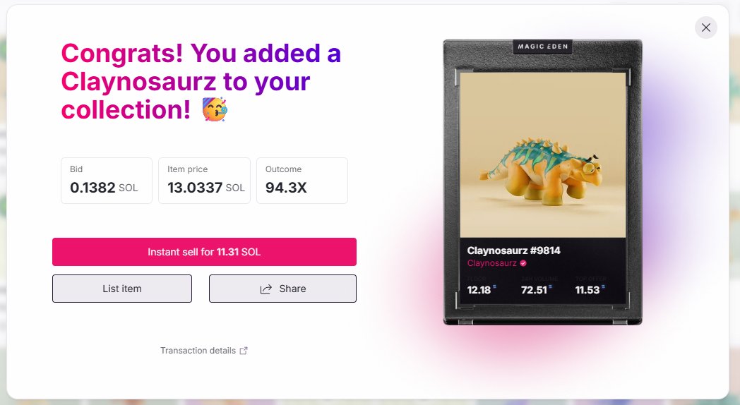 No fkn way <a href="/MagicEden/">Magic Eden 🪄</a> Is this a free claynosaur? $ME