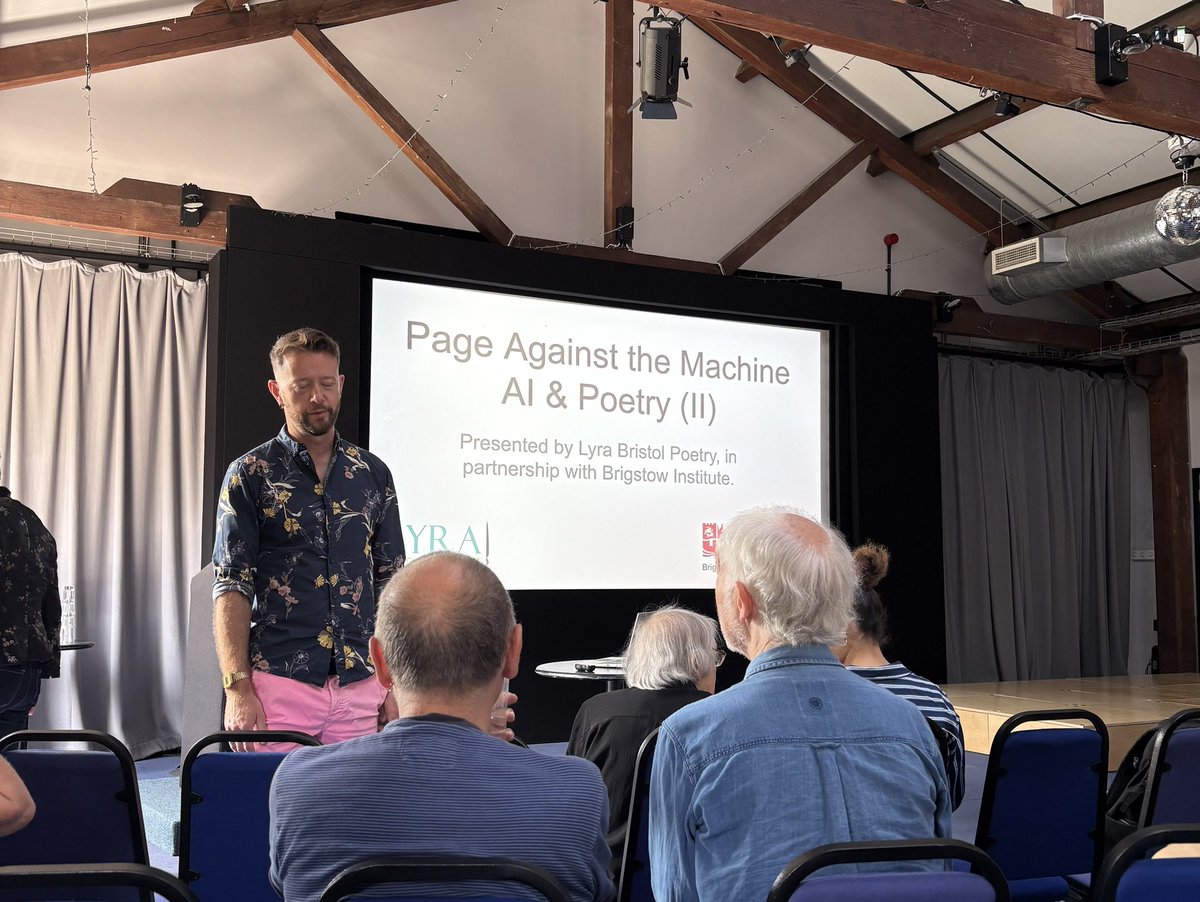 PoetrySociety's tweet image. Excited to be in sunny Bristol for #Lyrafest AI symposium