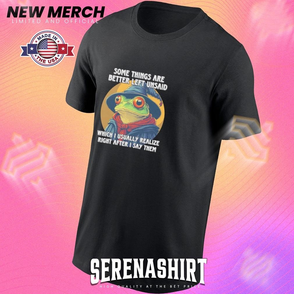 LLCserenashirt's tweet image. Listen to the wise (and cute) wizard frog. 🤫 This shirt offers a profound piece of advice with a whimsical twist, reminding us of the power of thoughtful silence.
👉 serenashirt.com/product/wizard…
#WizardFrog #WiseWords #FunnyTee #LeftUnsaid