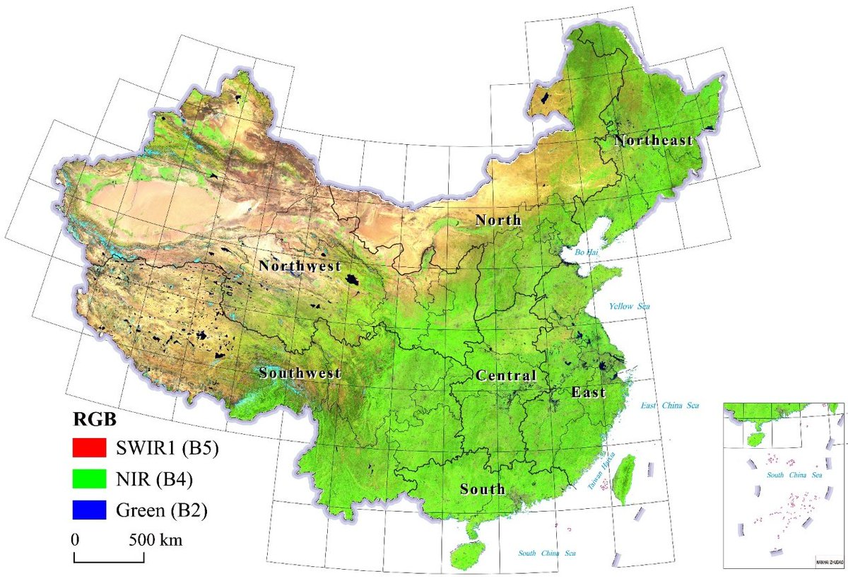 JournalofRS's tweet image. Title: Seamless Annual Leaf-On Landsat Composites for China from 1985 to 2023
💡Highlights: This research developed a long-term, seamless Landsat image compositing method to generate annual cloud-free, Leaf-On imagery for China (1985–2023), enabling nationwide, analysis-ready…