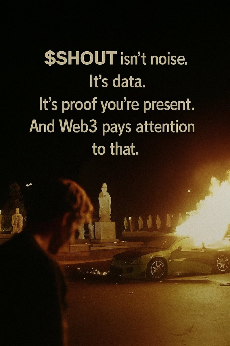 ByteHunterX's tweet image. $SHOUT isn’t noise.
It’s data.
It’s proof you’re present.
And Web3 pays attention to that.

🪿@shoutdotfun
 Start it.🔗shout.fun/?ref=ByteHunte…

#SHOUT #Web3Proof #Z3N #CryptoPresence