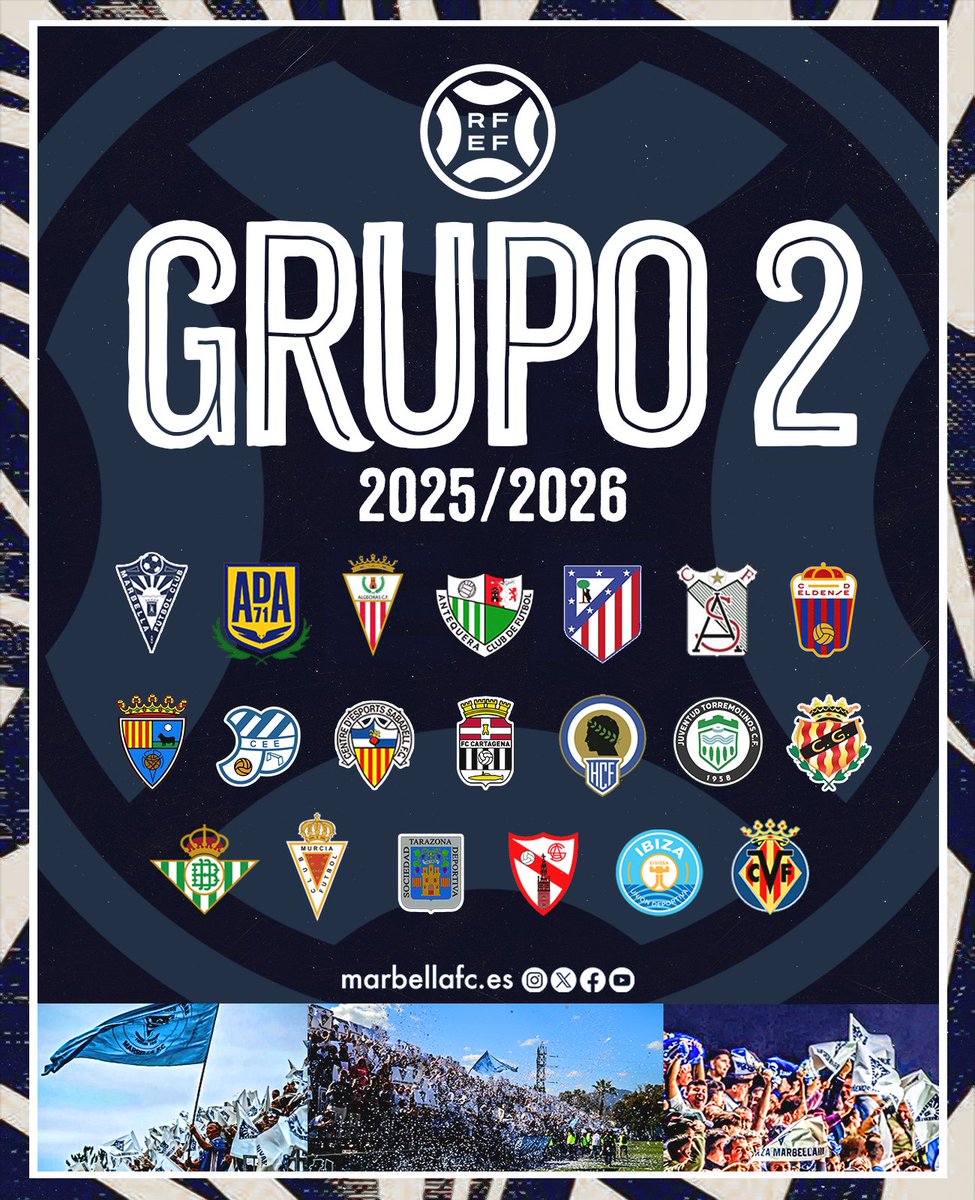 marbella_fc's tweet photo. ⚔️ ¡¡ 𝙀𝙨𝙩𝙤𝙨 𝙨𝙤𝙣 𝙣𝙪𝙚𝙨𝙩𝙧𝙤𝙨 𝙧𝙞𝙫𝙖𝙡𝙚𝙨 𝙙𝙚𝙡 𝙂𝙧𝙪𝙥𝙤 2️⃣ 𝙙𝙚 𝙡𝙖 𝙋𝙧𝙞𝙢𝙚𝙧𝙖 𝙁𝙚𝙙𝙚𝙧𝙖𝙘𝙞𝙤́𝙣 𝟮𝟬𝟮𝟱/𝟮𝟬𝟮𝟲 !! https://t.co/52nyMZvYob