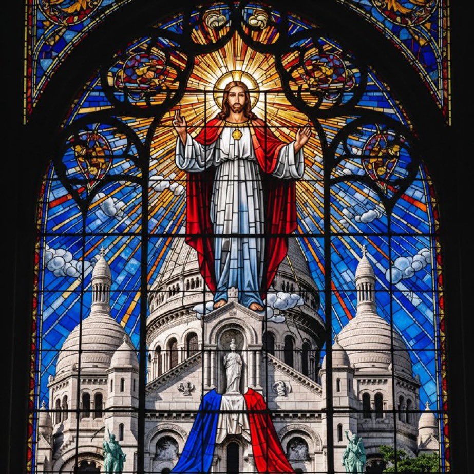 ⚜️ Bonne et sainte fête du #SacréCœur de Jésus !
Que le Christ-Roi règne sur nos âmes, nos foyers et notre patrie.
Depuis la colline de Montmartre, que Paris et la France se prosternent à nouveau devant leur Roi.

🇫🇷 Cœur Sacré de Jésus, que votre règne arrive !