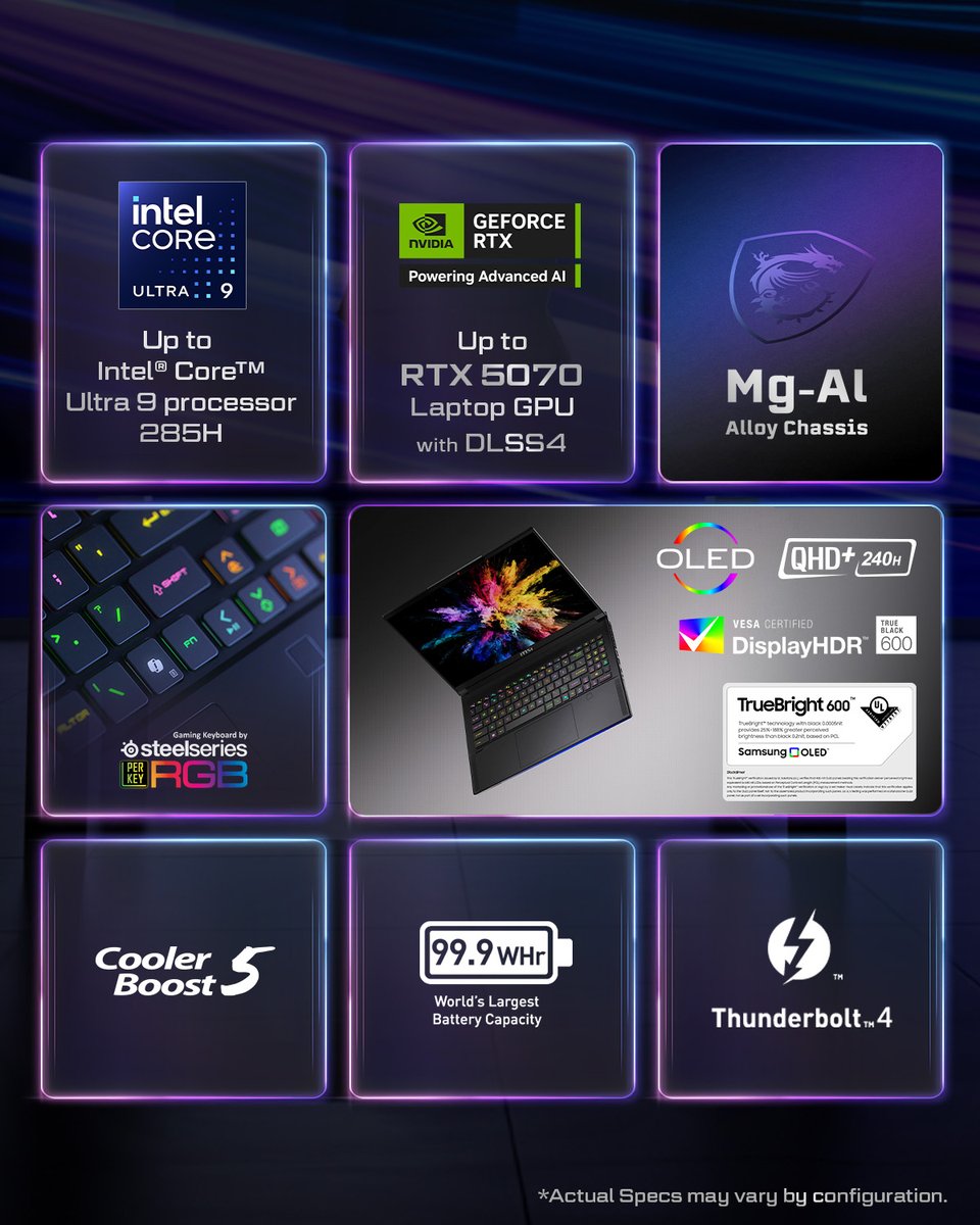 MSITweetsZA's tweet photo. Stealth 16 AI A2HW, the ultra slim and light AI gaming laptop that lets you game, create and work smart with portability, power and style.
https://t.co/2O2dLORVO0
#MSIStealth #Gaminglaptop #AILaptop #Studiolaptop https://t.co/Ps5Ndri7wU