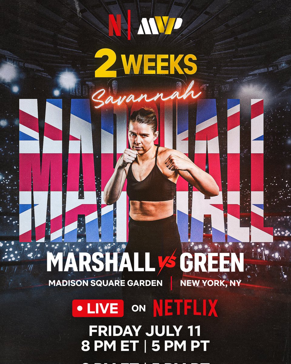 2️⃣ Weeks to go!

➡️ Watch live on <a href="/netflix/">Netflix</a> or be there in person at MSG New York!

🥊 <a href="/MostVpromotions/">Most Valuable Promotions</a> / <a href="/jakepaul/">Jake Paul</a> / <a href="/peterfury/">peter fury</a> / <a href="/HennessySports/">Hennessy Sports</a>