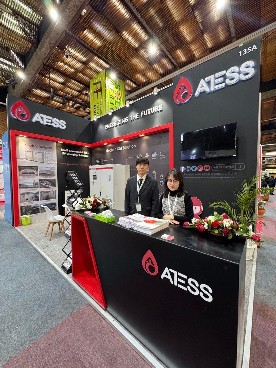 AtessPower's tweet photo. What a power-packed Day 1 at #SolarAfrica2025! Crowds swarmed Booth 135A to explore #ATESS 15kW–1.5MW #energystorage lineup — from #hybridinverters to PCS #batteryinverters.
Seamless switching, 99% efficiency, rugged design — built for Kenya’s C&amp;I needs! Still on till June 28! https://t.co/VIJLq77fyQ