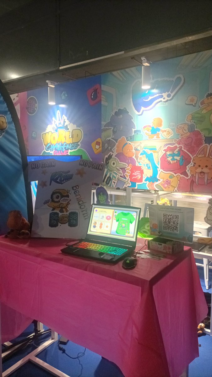 All set up! 😤🦖
Come visit us at <a href="/OpenWorldNowcom/">OWN Valencia - Zaragoza 2026</a> we're here thanks to <a href="/VLCgamecity/">Valencia Game City</a>!

Say hi and take some stickers with you 🙂‍↕️👉👈