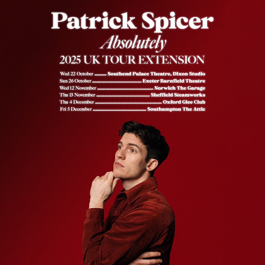 The Glee Club Oxford (@gleecluboxford) on Twitter photo 🚨 SHOW ANNOUNCEMENT: Freshly minted viral superstar <a href="/patrickspicers/">Patrick Spicer</a> is bringing his first-ever tour to The Glee Club Oxford on Thu 4th Dec 2025!
Don't miss his quick wit, effortless audience interaction, and hilarious true stories
🎟 On general sale 10am Fri 11th July 2025 🚨 SHOW ANNOUNCEMENT: Freshly minted viral superstar <a href="/patrickspicers/">Patrick Spicer</a> is bringing his first-ever tour to The Glee Club Oxford on Thu 4th Dec 2025!
Don't miss his quick wit, effortless audience interaction, and hilarious true stories
🎟 On general sale 10am Fri 11th July 2025