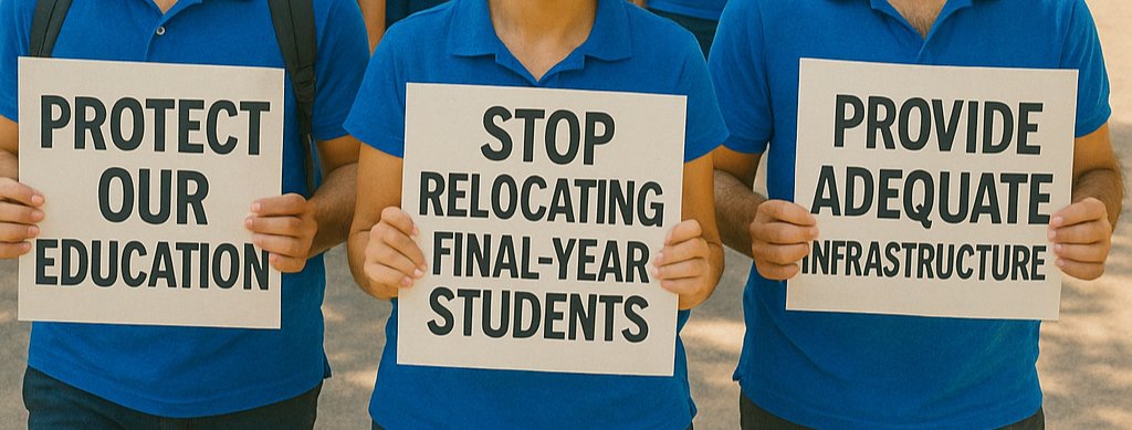 Trends_Tiger's tweet photo. Final-year https://t.co/0HD9rf3gl6 students of RGUKT Srikakulam request @RGUKT_Official to reconsider the sudden campus relocation from Nuzvid.

We seek support,not struggle

https://t.co/9I3QL9ii0u

#rguktsklm #naralokesh https://t.co/NILnkjJ0LC