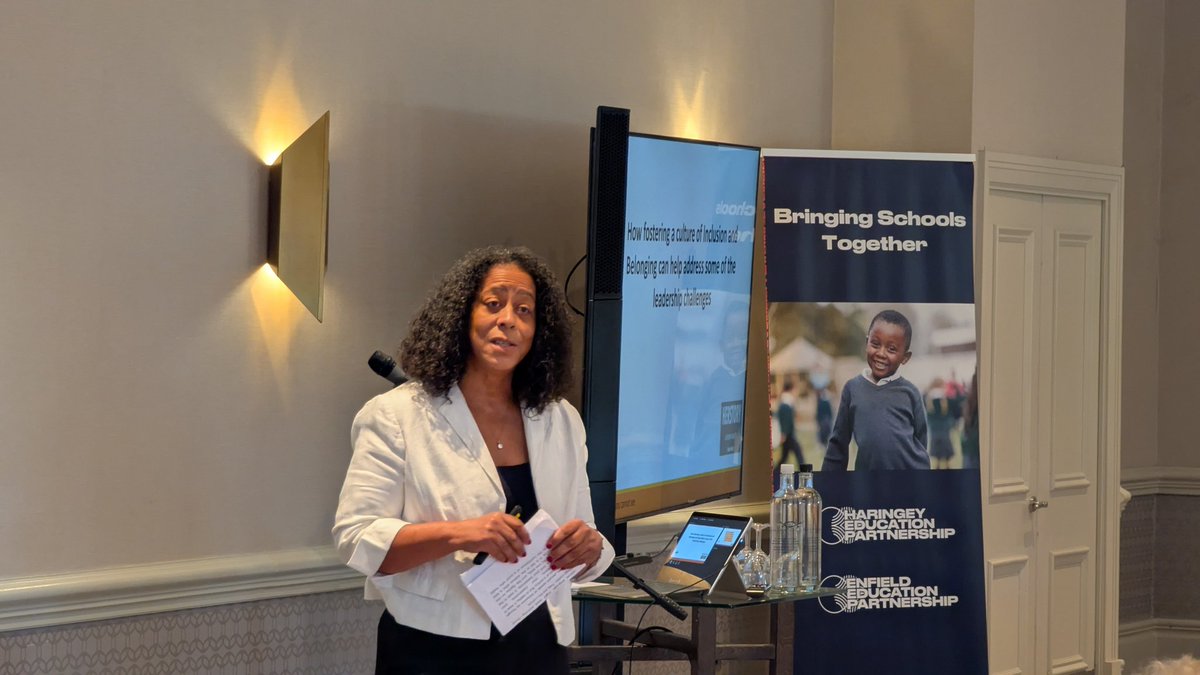 Haringey Education Partnership (@haringeyeduc) on Twitter photo A real pleasure to welcome <a href="/Evelynforde1/">Evelyn Forde MBE</a> to Day 2 of HEP Headteacher Conference.
She is sharing how fostering a culture of inclusion and belonging can help address leadership challenges.
#HEPLeaders2025 A real pleasure to welcome <a href="/Evelynforde1/">Evelyn Forde MBE</a> to Day 2 of HEP Headteacher Conference.
She is sharing how fostering a culture of inclusion and belonging can help address leadership challenges.
#HEPLeaders2025