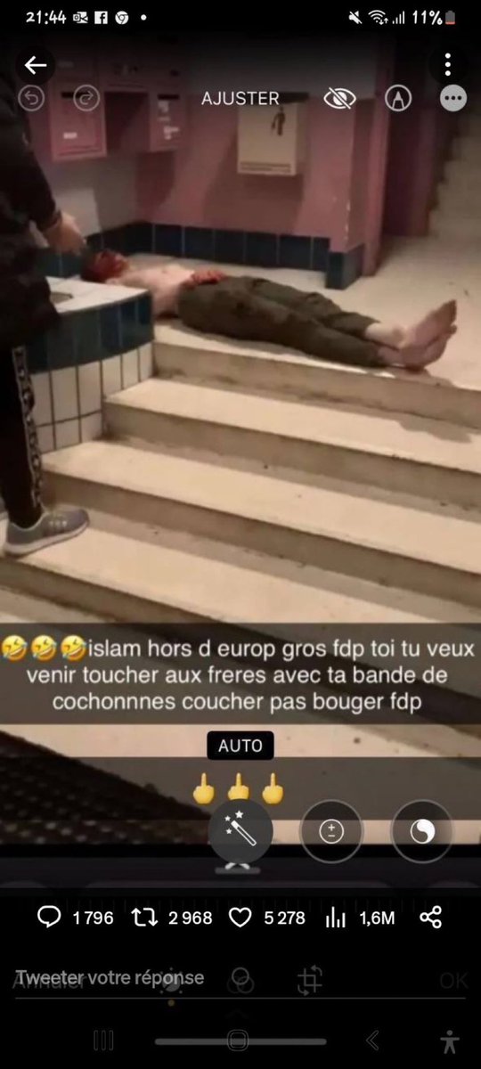 AleatoireHuman's tweet photo. @Henritoubon60 @analyseakhy @leLenpersonnne @ImpactMediaFR Personne pleure, chez nous quand tu ouvre ta gorge en face d’homme tu finis tout nue et tu rentre (sans slip avec vidéo à l’appui chez toi) tu comprend ? 
C’est pour ça que vous vous en prenez à 15 sur une femme.
C’est vous les victimes grand remplacés pas nous. https://t.co/4lYJKkJgIh