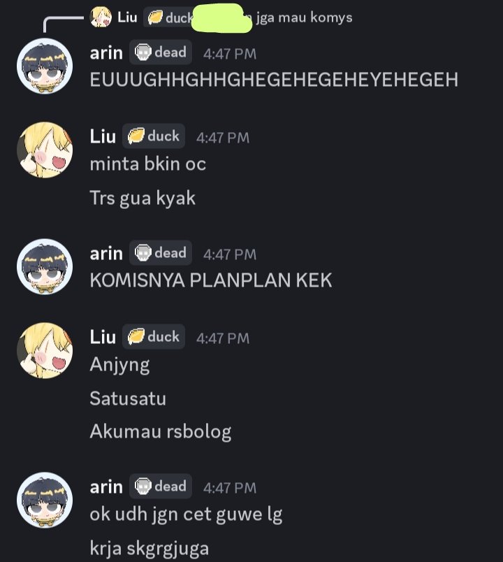 1 orderan komiS = 1 langkahMrusak ptmnanan orang.