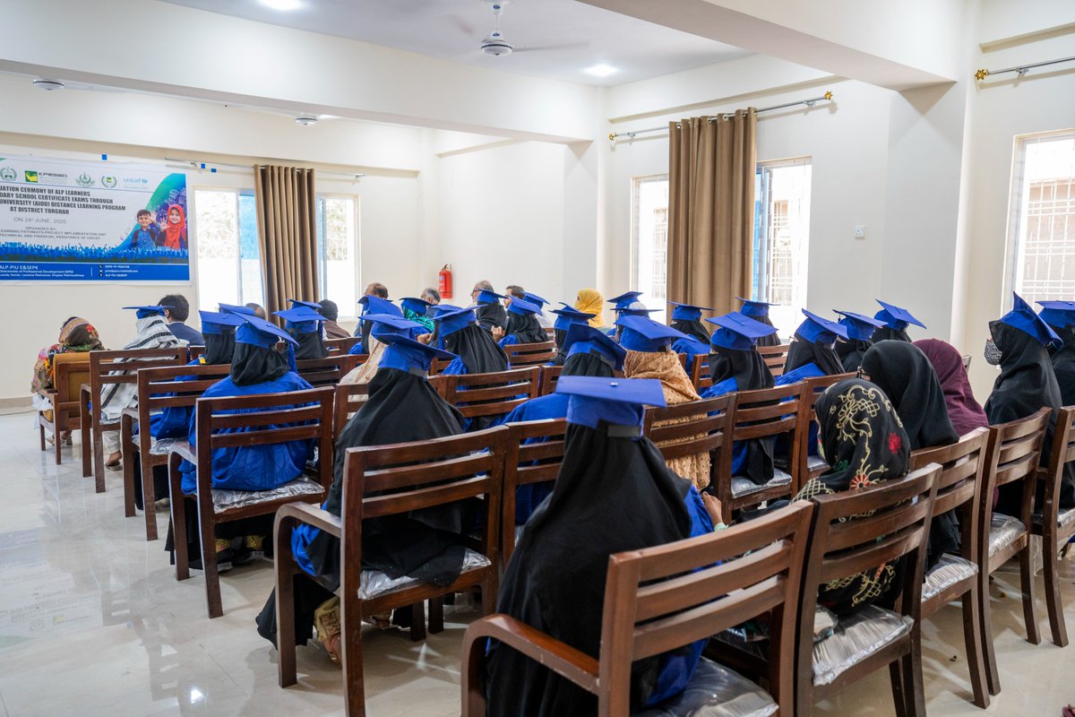 Nazima (18) from Torghar, KP is among the first 35 girls in her district to complete matric in over 15 years! They began learning through <a href="/UNICEF/">UNICEF</a>'s Alternative Learning Prog. With <a href="/OfficialAIOU/">Allama Iqbal Open University</a> a Distance Learning Centre was set up where they were able to continue their education