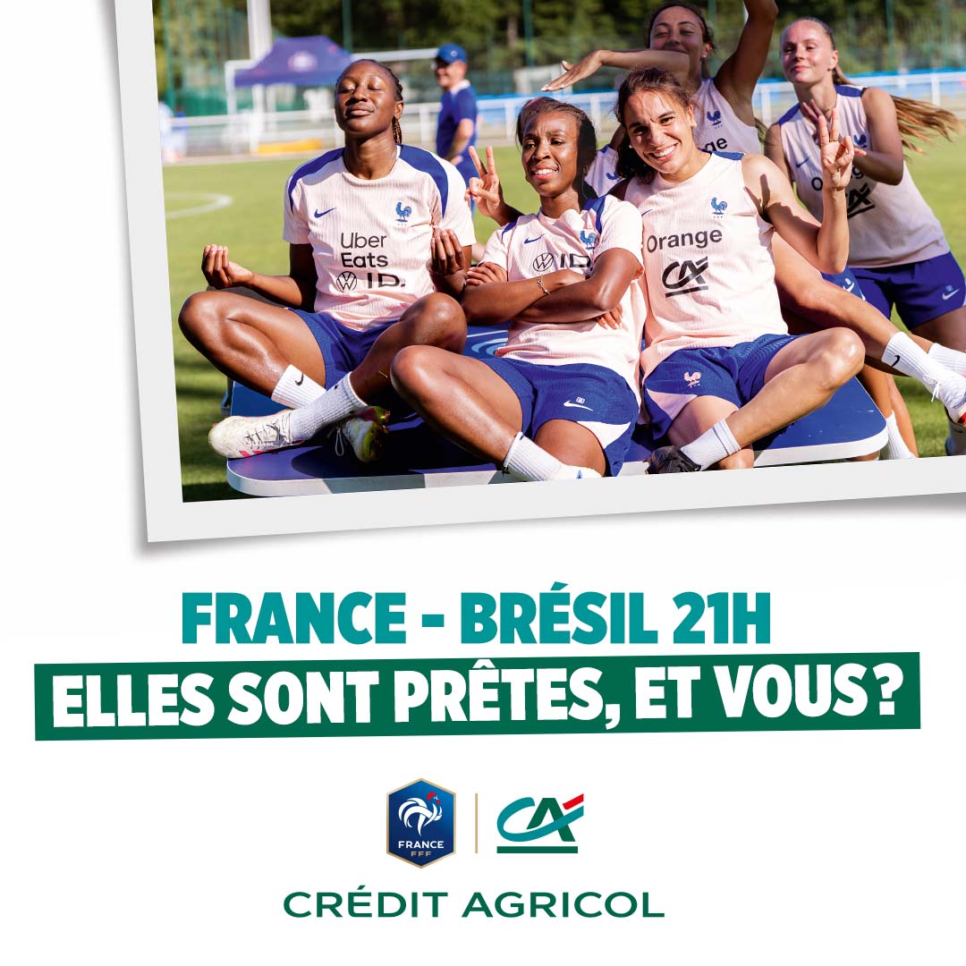 Ce soir, c'est France - Brésil ! 🇫🇷🆚🇧🇷
Prêts à supporter l'Équipe de France Féminine pour leur ultime match de préparation ? 💪