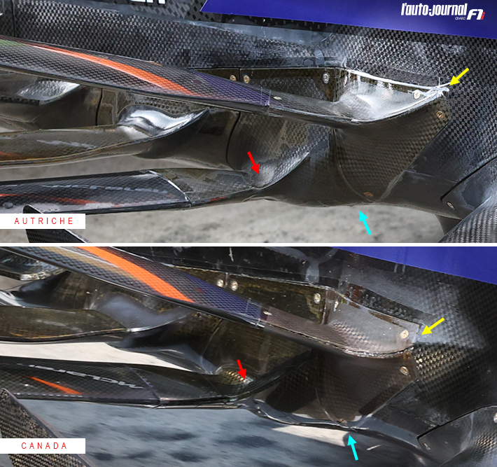 New suspension fairings on the #McLaren. The revision aims “at an overall improvement of flow conditioning which results in an aerodynamic performance” #AustrianGP #F1 #TechF1