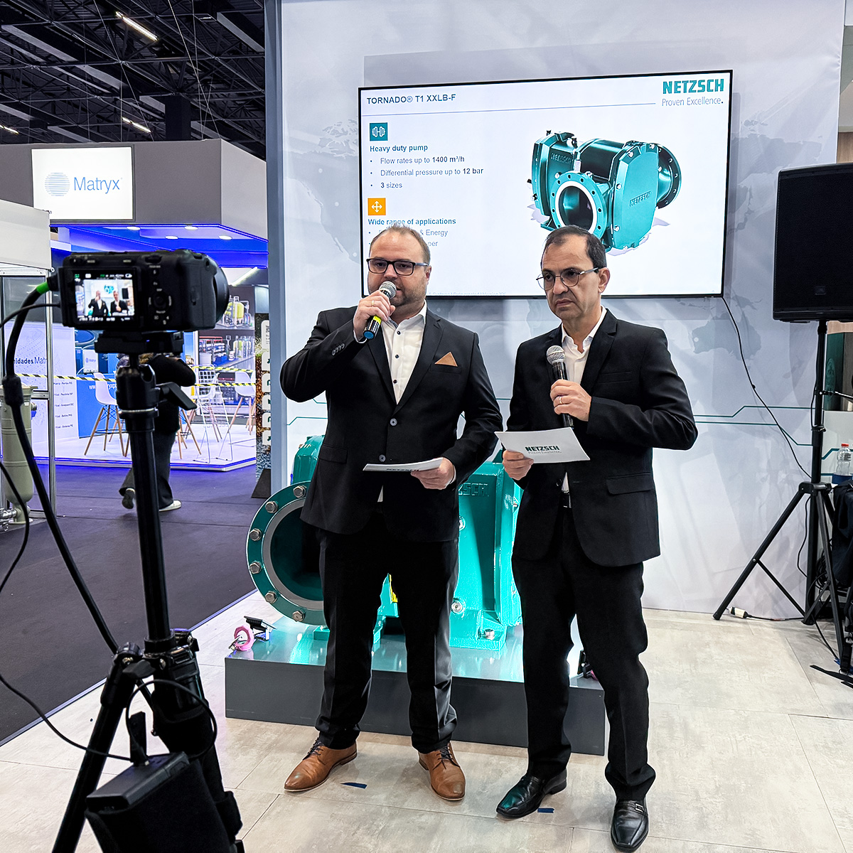 🎥 You couldn’t watch the launch of the TORNADO® T1 XXLB-F? Stream the relive now ➡️ netzs.ch/3ZMoBgu

On Wednesday, the moment finally arrived: #NETZSCH presented the new pump size at IFAT Brasil in São Paulo. 🌟


#NETZSCHWORKING