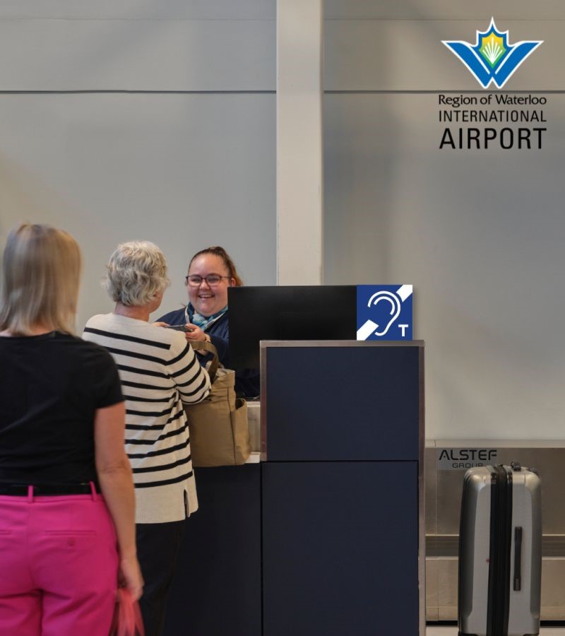 Our friends at <a href="/hatgroupinc/">hearingassistivetech</a> have just installed Contacta hearing loops at <a href="/FlyYKF/">Region of Waterloo International Airport</a> Assistive listening technology is essential in making sure hearing aid users make the gate on time, get vital information and for ensuring their safety as they travel.
#Airport #AccessibleTransport