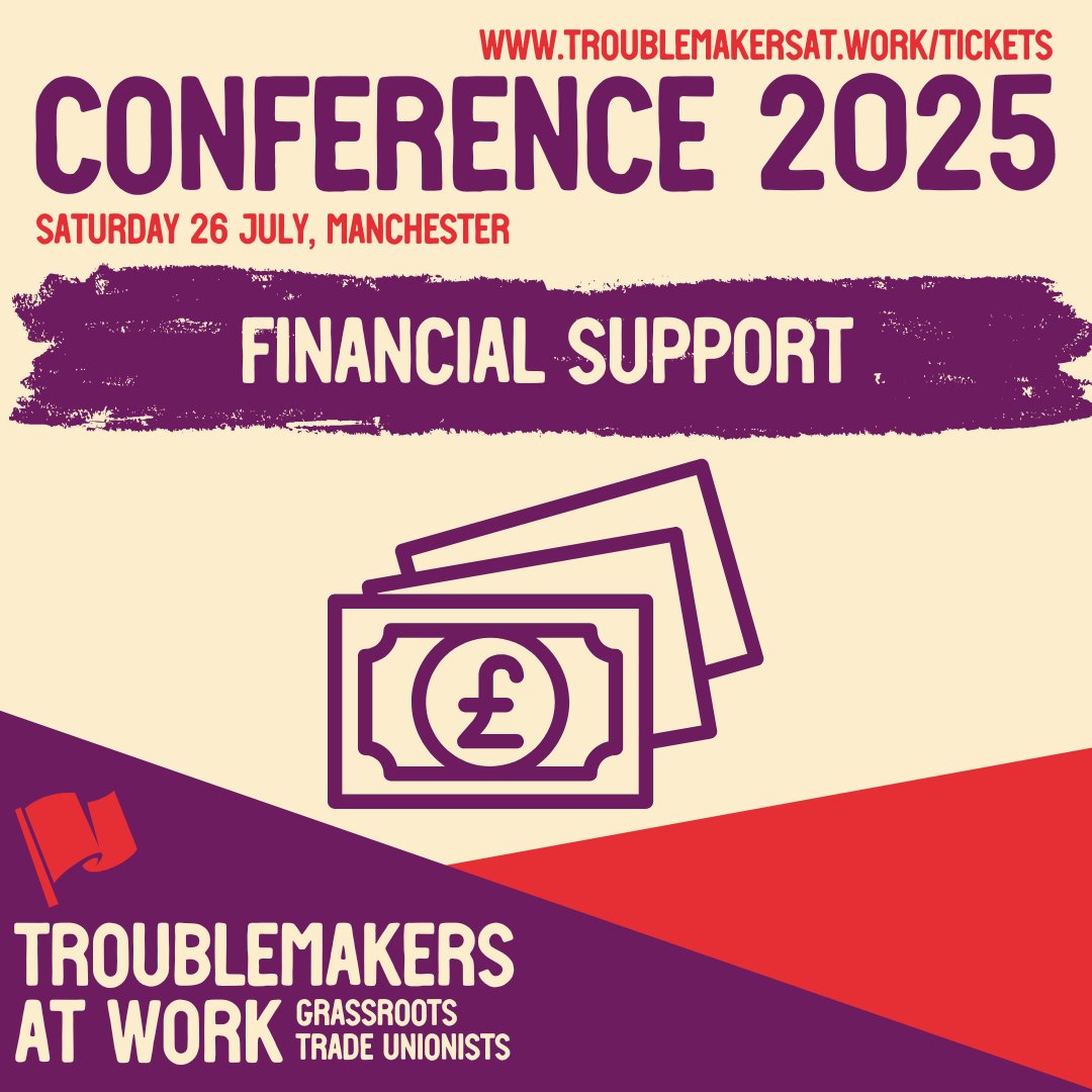 Troublem8kers's tweet image. Going to a conference? In THIS economy?
If you would like to join us on July 26, financial support is available!
Fill out the financial form from here: troublemakersat.work/conf-access/
Please do this as soon as you can so we can make the arrangements!