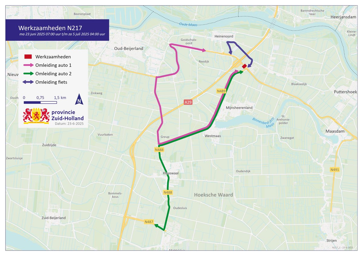 #N217: dit weekend is de Provincialeweg bij het busstation #Heinenoord volledig afgesloten. Daar wordt gewerkt vanaf vanavond 20.00 uur tot maandag (30 juni) 06.00 uur. Volg omleiding en houd rekening met extra reistijd. zuid-holland.nl/actueel/verkee…

<a href="/gemeenteHW/">gemeenteHW</a>