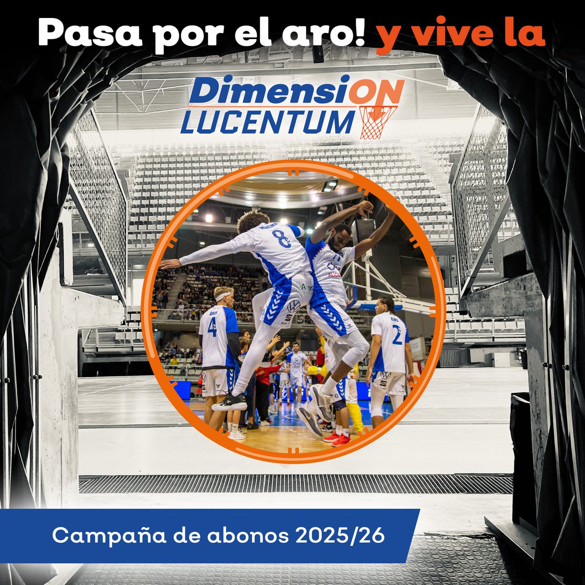 FundLucentum's tweet image. 🔵 Campaña de Abonos 2025/26 ⚪
⭕ 𝗣𝗮𝘀𝗮 𝗽𝗼𝗿 𝗲𝗹 𝗮𝗿𝗼
🔜 Y entra en la DimensiÓN LUCENTUM
💥 Vive una experiencia única, de emoción, de vida, de sorpresas y de BALONCESTO 🏀
ℹ️ Toda la información y venta de abonos: fundacionlucentum.com/campana-de-abo…