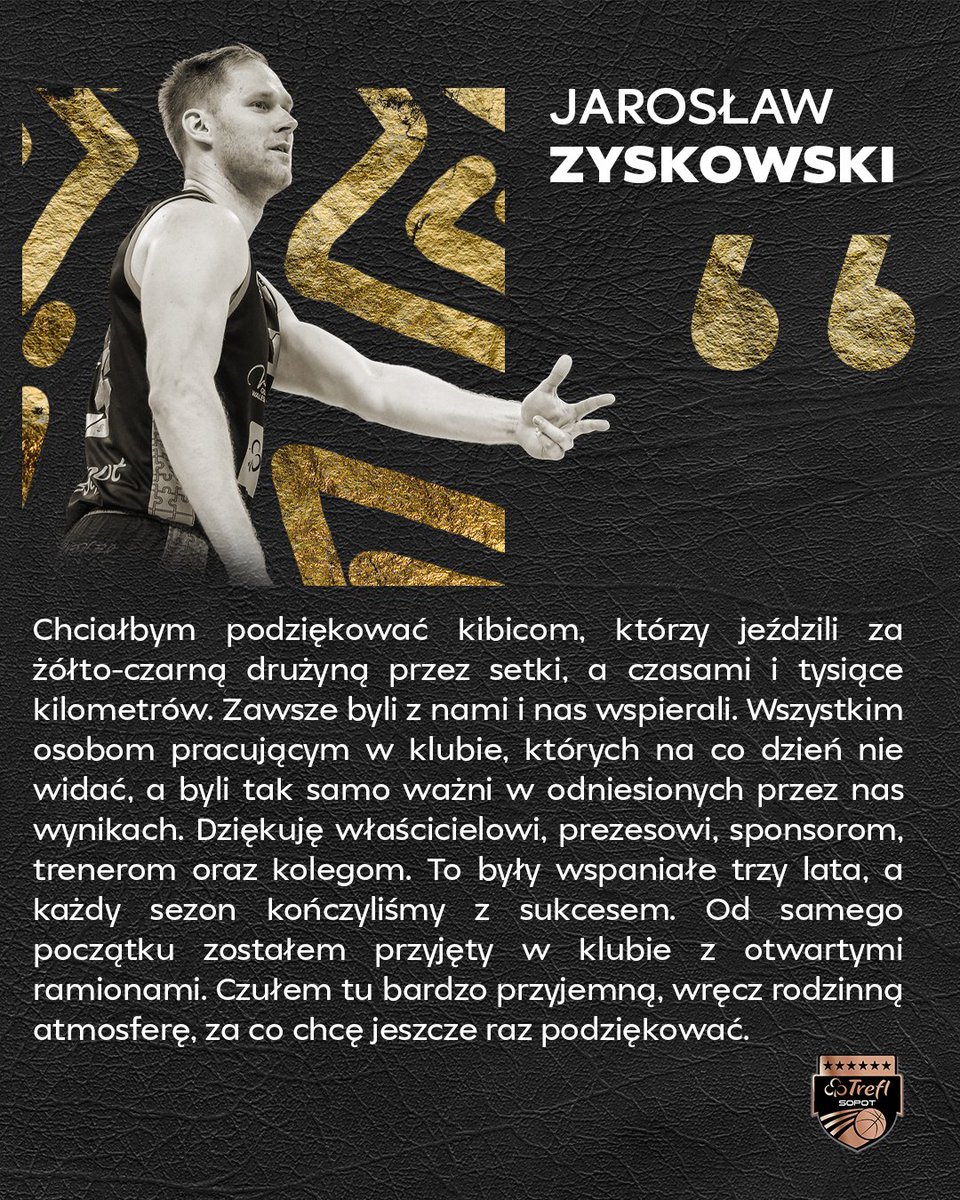 ✉️ Ostatnia wiadomość od <a href="/zyzio151/">Jarosław Zyskowski</a> 🔚

Zawsze będziesz należał do żółto-czarnej rodziny! 💛🖤

#plkpl