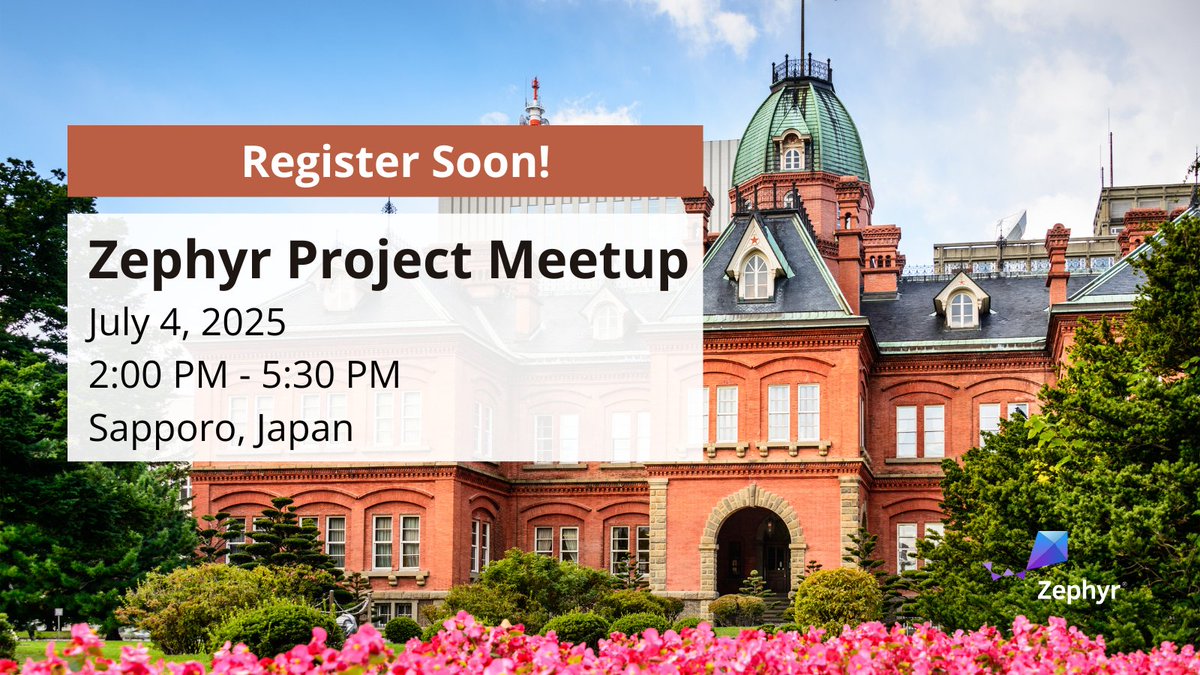 Meet the Zephyr community in Sapporo! Register soon! Learn more: hubs.la/Q03t-L3k0 #opensource #ZephyrRTOS
