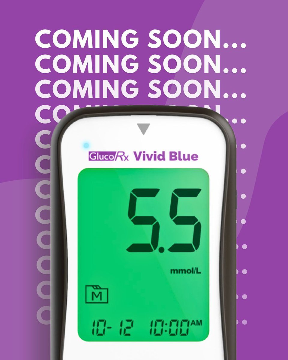 Smarter monitoring, made simple 💜

Say hello to the new GlucoRx Vivid Blue Blood Glucose Meter, now with Bluetooth, so syncing with the GlucoRx Voyager app is quick and easy 🚀

Smart, reliable and just around the corner 📲 bit.ly/39JYo7W

#VividBlue #Diabetes