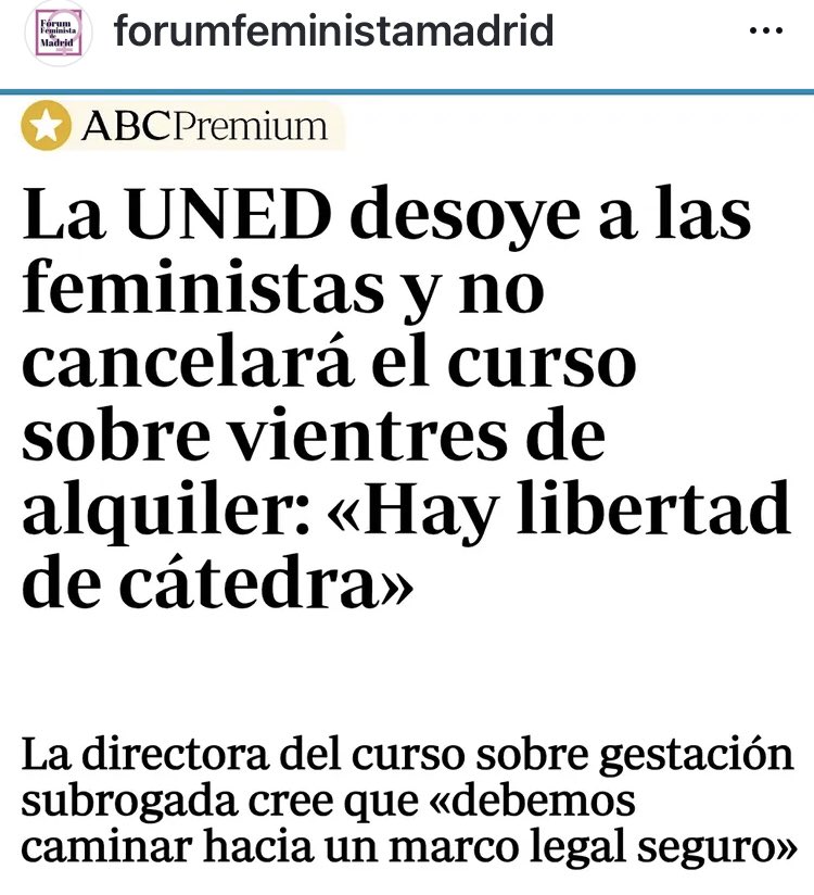 No cuando eres una universidad pública de un país cuya ley prohíbe expresamente la #gestaciónsubrogada. Tampoco podrías hacer una jornada sobre venta de órganos.
