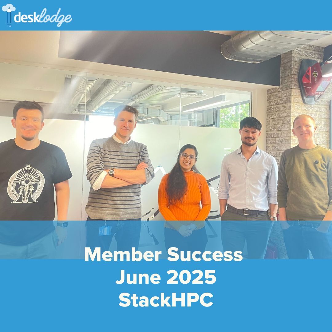 Member Success - June 2025 - How the Bright and Breezy Environment of DeskLodge raises <a href="/stackhpc/">StackHPC</a>'s Spirits 🚀

A growing team, a bigger office and a great attitude; they help companies work on the great scientific challenges of our time.

hubs.la/Q03pWdHS0

#desklodge