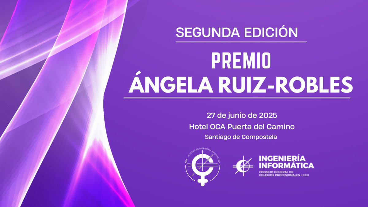 KarinagibertK's tweet photo. Feliz de estar en Santiago con las nietas de Angela Ruiz Robles en la II jornada nacional de @MujeresEnII
#MeII del @cciinfor entregando el Premio Angela Ruiz Robles 2025 a la trayectoria en ingeniera informática @cgrimalt Catalina Grimalt @PortdeBarcelona
Felicidades! https://t.co/2vMVT6ej6I