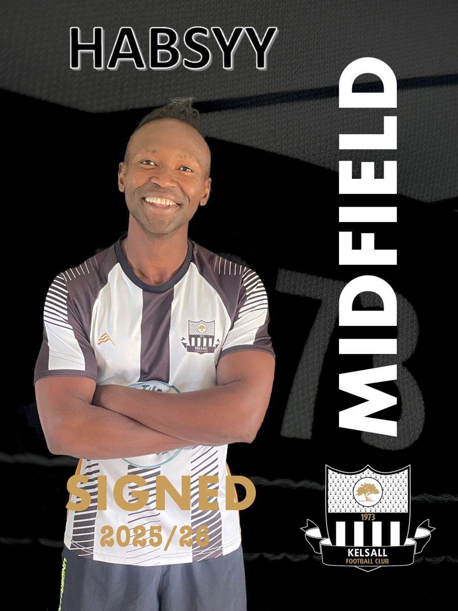 Please welcome Habsyy to Kelsall FC! ⬛️⬜️

💪 Power, control, and creativity.
🔥 Brings bags of energy and positivity to the squad.

We’re buzzing to have him join the team for the 2025/26 campaign — a huge addition to the engine room!

Let’s go, Habsyy! 👊

 #NewSigning
