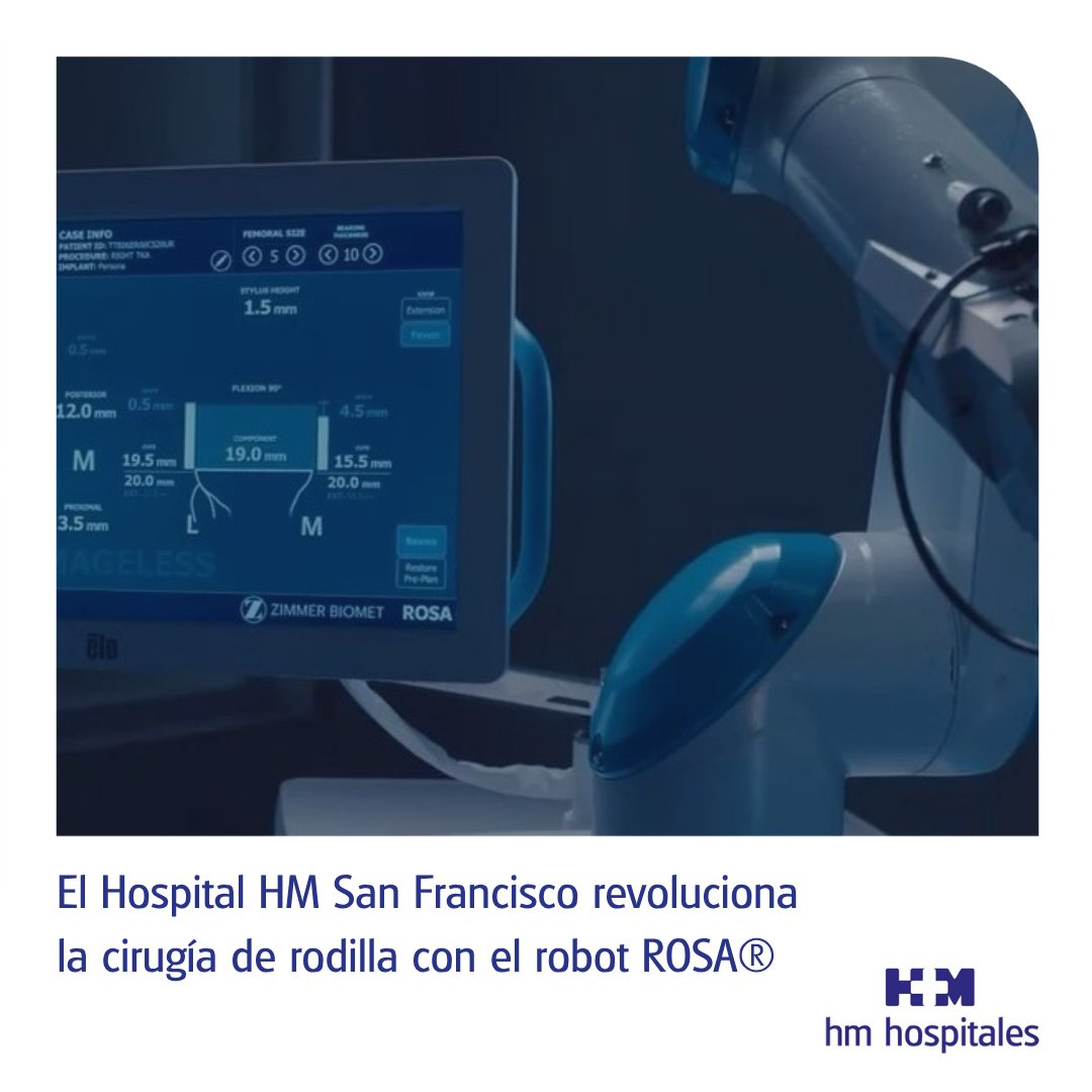 🏥 El Hospital HM San Francisco da un paso más hacia la excelencia en cirugía con la incorporación del robot ROSA® para intervenciones de prótesis de rodilla. Este avance coloca al hospital como referente en cirugía robótica en la provincia de León, mejorando la precisión,