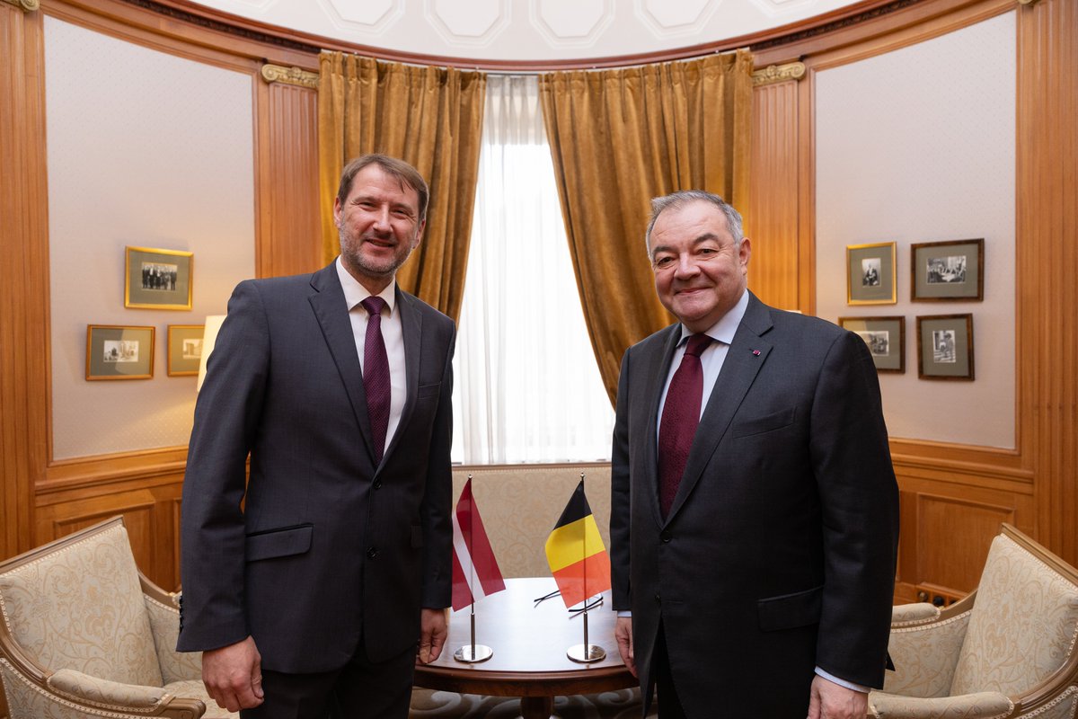 Latvian MFA 🇱🇻 | #StandWithUkraine 🇺🇦 (@latvian_mfa) on Twitter photo State Secretary <a href="/AndzejsVilumson/">Andzejs Vilumsons</a> meets with Belgium’s non-resident Ambassador to Latvia Carl Peeters on his farewell visit. State Secretary expresses gratitude for 🇧🇪’s contribution to strengthening regional security, including participation in the #NATO Baltic Air Policing State Secretary <a href="/AndzejsVilumson/">Andzejs Vilumsons</a> meets with Belgium’s non-resident Ambassador to Latvia Carl Peeters on his farewell visit. State Secretary expresses gratitude for 🇧🇪’s contribution to strengthening regional security, including participation in the #NATO Baltic Air Policing