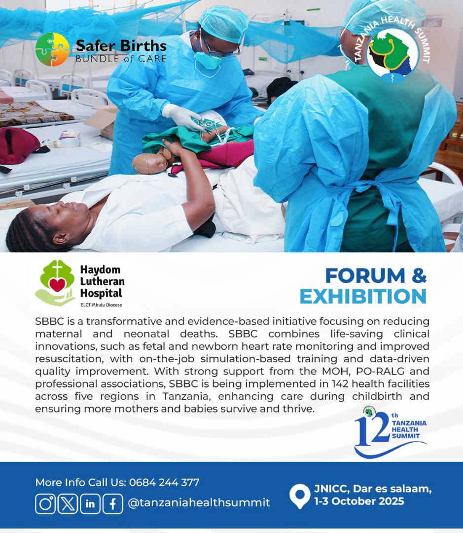olomy13's tweet photo. Haydom Lutheran Hospital, through the Safer Births Bundle of Care, is reducing maternal and neonatal deaths. Join them at  #THS2025 @TzHealthSummit as they present innovations from 142 facilities across five Tanzanian regions.
#SaferBirths #SBBC
Cc: @vivian_j_joseph 
@ProfJanabi https://t.co/7PHgmyI3Ff
