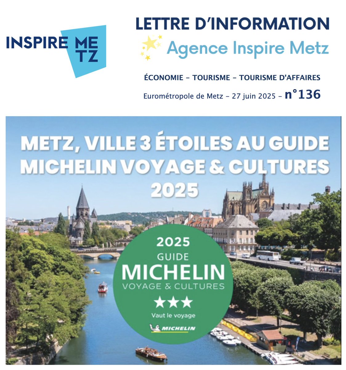 𝗡𝗲𝘄𝘀𝗹𝗲𝘁𝘁𝗲𝗿 𝗜𝗻𝘀𝗽𝗶𝗿𝗲 𝗠𝗲𝘁𝘇 
La 1ère newsletter de l'été est en ligne depuis aujourd'hui ! Lisez le nouveau numéro ici : 7kkgh.r.a.d.sendibm1.com/mk/mr/sh/OycXx…
