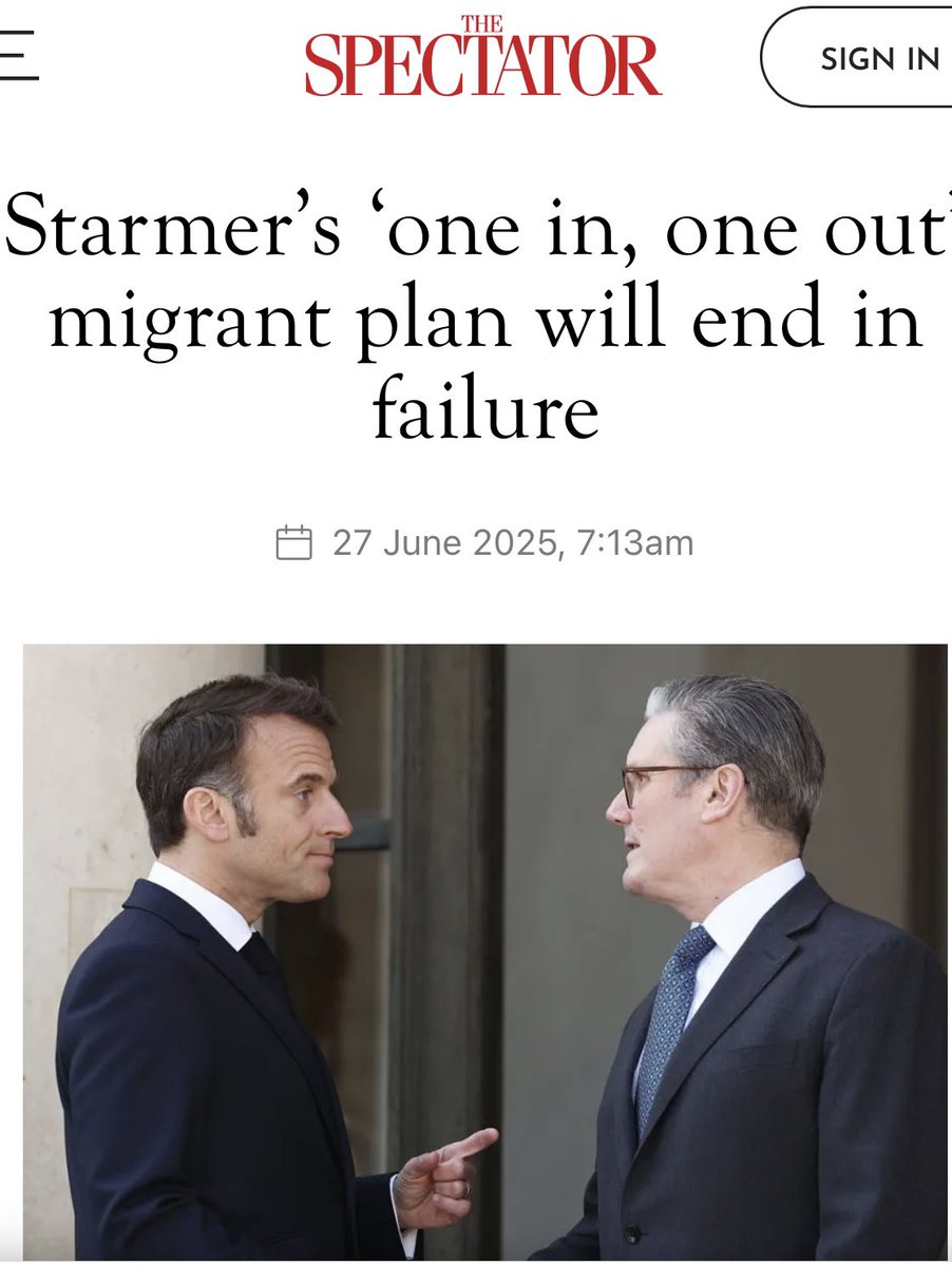One-in, one-out 

Government deal with France 

Each illegal deportee exchanged for another illegal to join family 

17,817 illegals have entered this year.

What a sham of a scheme

We want all illegals deported 

We want Reform UK <a href="/reformparty_uk/">Reform UK</a> who will deport all illegals