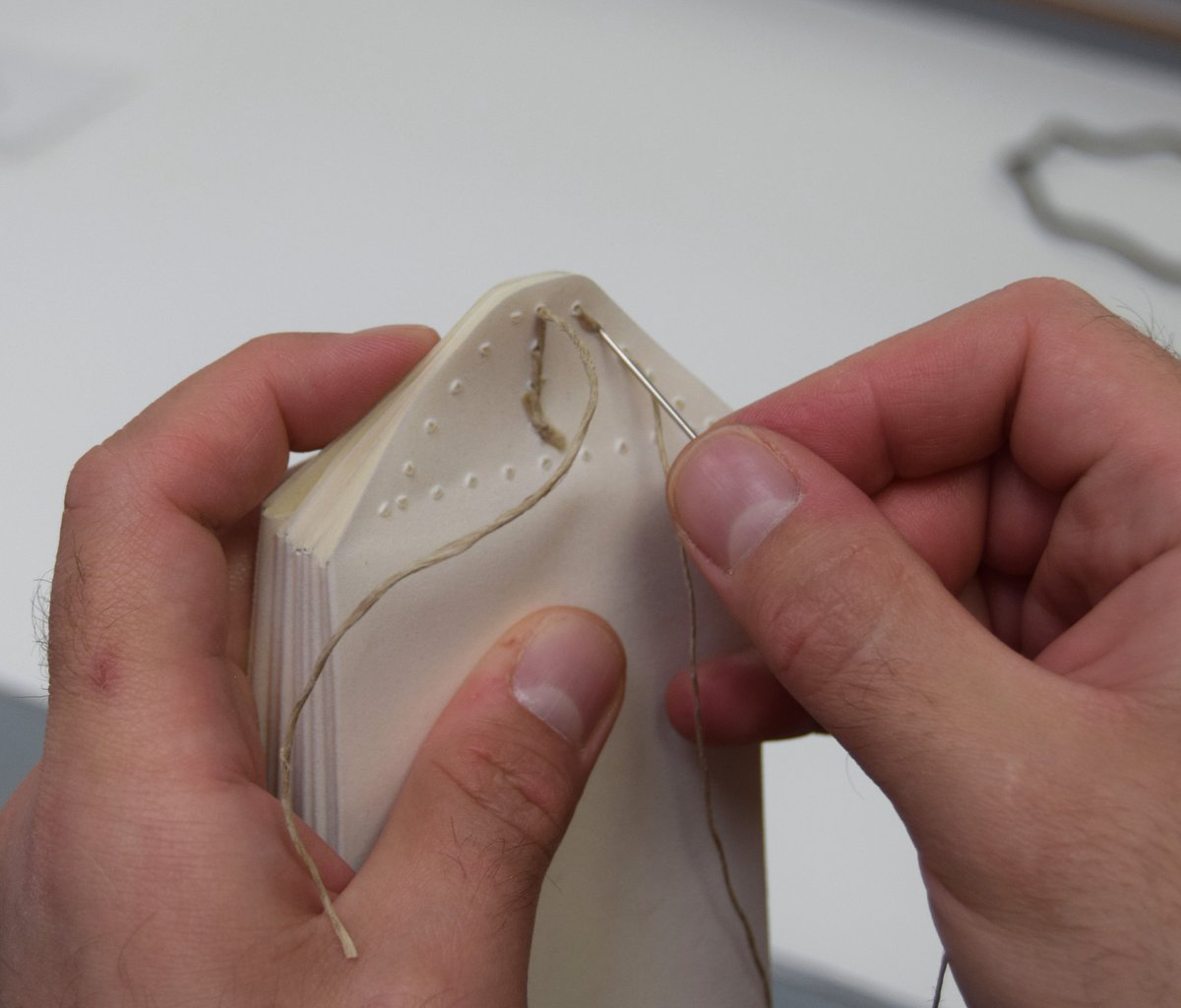 theUL's tweet image. Earlier this year, Beckett Thornber, an MA Conservation Studies student, specialising in books and library materials at West Dean College (@westdeancollege), spent six weeks in our Conservation Department as a Student Visitor.

#CambridgeUniversityLibraries #CULconservation